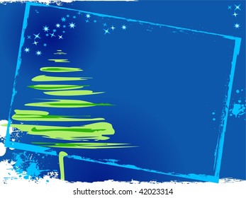 Christmas night with pine tree