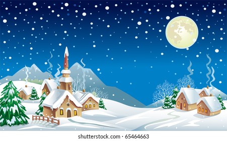 847 Nighttime christmas scene Images, Stock Photos & Vectors | Shutterstock