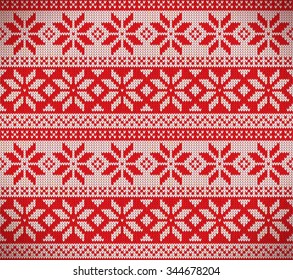 Christmas nordic seamless knitting illustration
