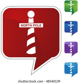 WeihnachtsN-Pole-Web-Button einzeln auf Hintergrund
