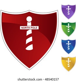 Christmas North Pole web button isolated on a background