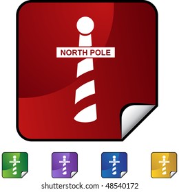 Christmas North Pole web button isolated on a background