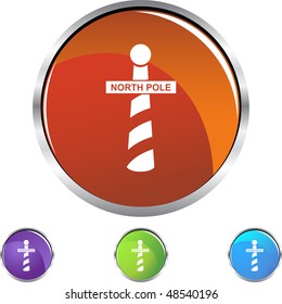 WeihnachtsN-Pole-Web-Button einzeln auf Hintergrund