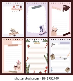 Christmas Notepad, Note, Journal, Postcards Pattern Cute Sticker Design