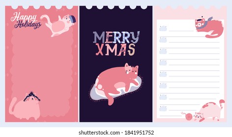 Christmas notepad, note, journal, postcards pattern cute sticker design