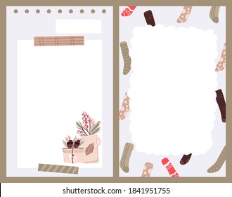 Christmas notepad, note, journal, postcards pattern cute sticker design