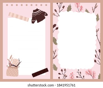 Christmas notepad, note, journal, postcards pattern cute sticker design