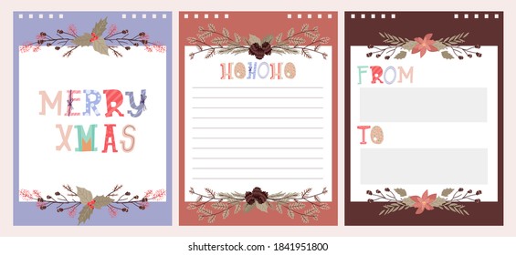 Christmas notepad, note, journal, postcards pattern cute sticker design