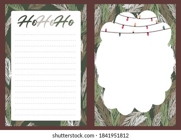 Christmas notepad, note, journal, postcards pattern cute sticker design