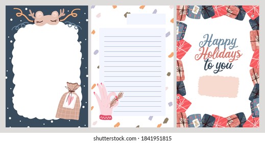 Christmas notepad, note, journal, postcards pattern cute sticker design