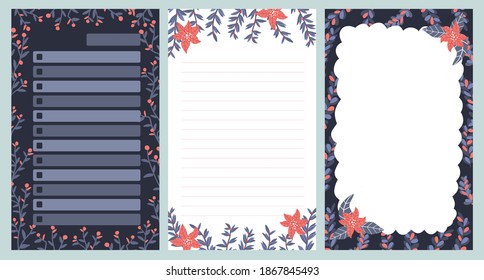 Christmas notepad, note, journal, postcards pattern cute sticker design