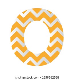 christmas number zero decoration with stripes vector illustration design