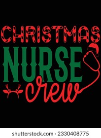 Christmas nurse crew EPS file for cutting machine. You can edit and print this vector art with EPS editor.