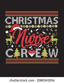 Christmas Nurse Crew t-shirt design