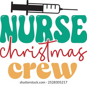 Design de Enfermeira de Natal, Citações de Enfermeira, Design de Camiseta de Natal.