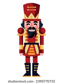 christmas nutcracker character illustration isolated