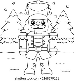 Christmas Nutcracker Coloring Page for Kids