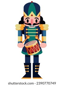 christmas nutcracker cute illustration isolated