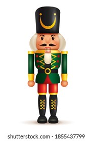 Christmas nutcracker doll. Antique traditional figurine doll.