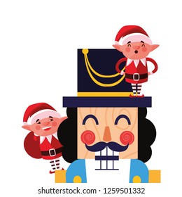christmas nutcracker and elves decoration