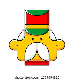 Christmas Nutcracker face icon. Outline icons. Holiday symbol