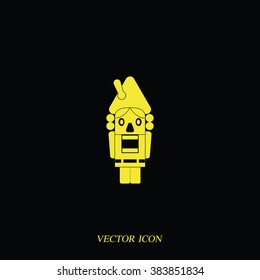Christmas nutcracker. Flat icon.