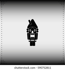 Christmas nutcracker. Flat icon.