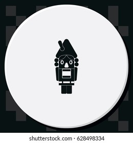 Christmas nutcracker. Flat icon.