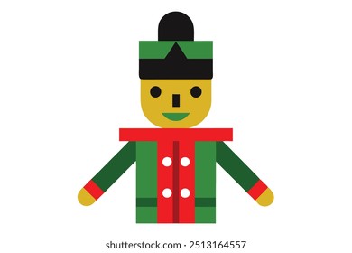 Christmas nutcracker icon vector illustration