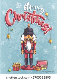 Christmas Nutcracker Illustration with Gifts