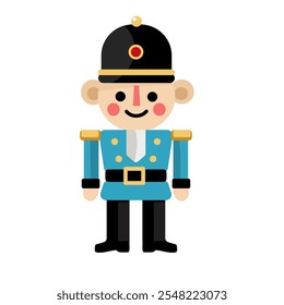 Christmas nutcracker, soldier figurine - vector illustration