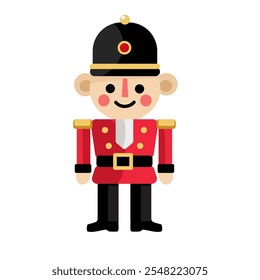 Christmas nutcracker, soldier figurine - vector illustration