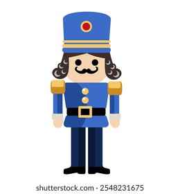  Christmas nutcracker, soldier figurine - vector illustration