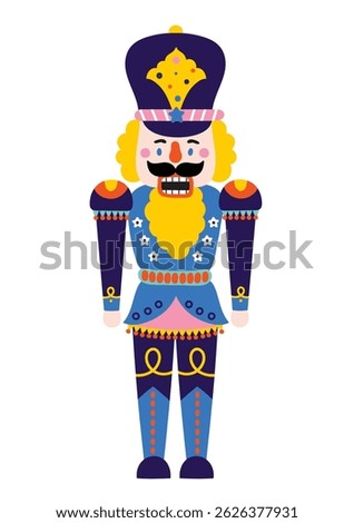 Christmas Nutcracker.Toy Soldier. Kid illustration on a transparent background.