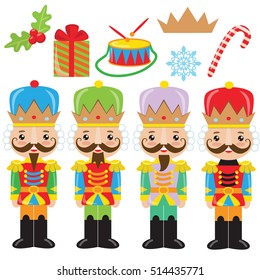 Christmas nutcracker vector cartoon illustration