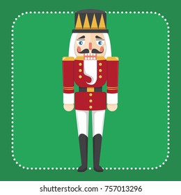 Christmas nutcracker vector illustration