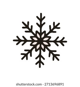 Ilustração do vetor do ícone de neve do objeto de Natal. Desenhado à mão design de elementos gráficos simples