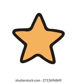 Navidades objeto estrella Ilustración vectorial. Diseño de Elementos gráficos simples dibujados a mano