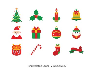 Christmas object vector design elements