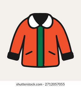 Christmas object warm clothe vector illustration. Hand drawn simple graphic elements