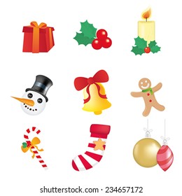 Christmas Objects in vector