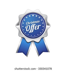 Christmas Offer Blue Vector Icon Design