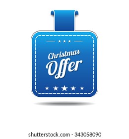 Christmas Offer Blue Vector Icon Design