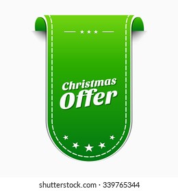Christmas Offer Green Vector Icon Design