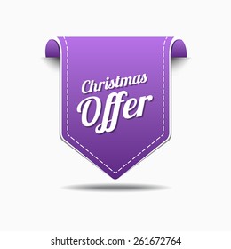 Christmas Offer Purple Vector Icon Design