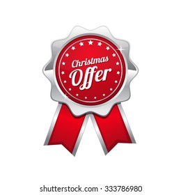 Christmas Offer Red Vector Icon Design