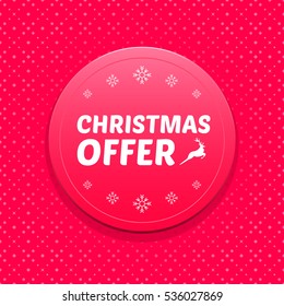 Christmas Offer Round Label