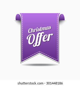 Christmas Offer Violet Vector Icon Design