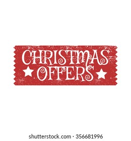 Christmas Offers, vector sign