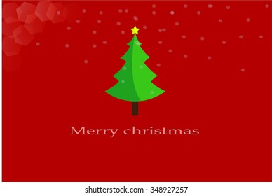 Christmas on red background